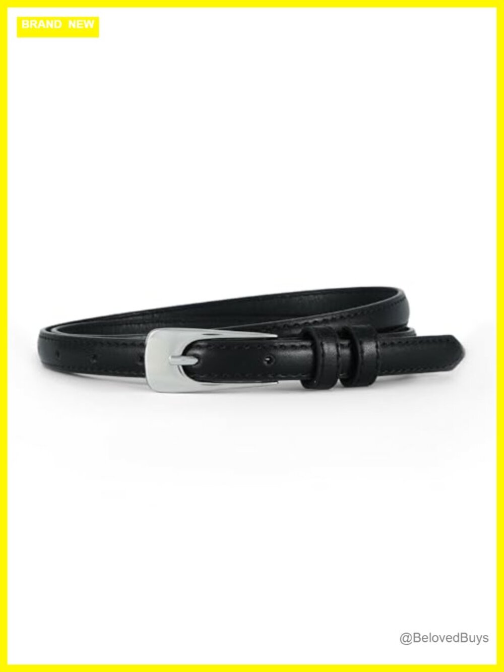 Faux Leather Skinny Belt for Jeans Dress Waist Belts Minimalist